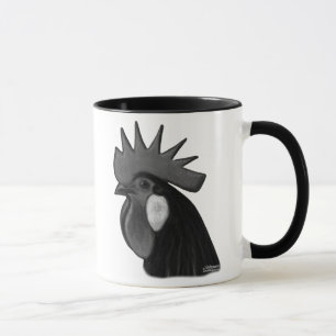 Minorca Rooster Head Mug