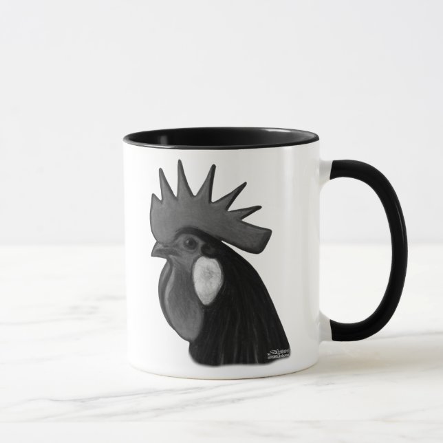 Minorca Rooster Head Mug (Right)