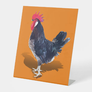Minorca Rooster Pedestal Sign