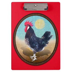 Minorca Rooster Vintage Oval Clipboard