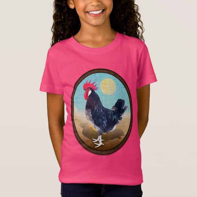 Minorca Rooster Vintage Oval T-Shirt (Front)