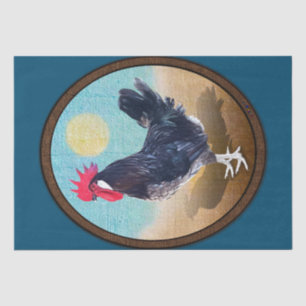 Minorca Rooster Vintage Oval Tissue Paper