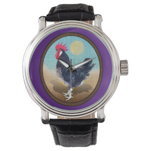 Minorca Rooster Vintage Oval  Watch