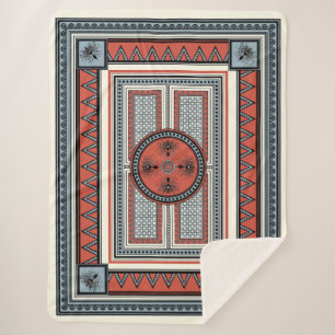 Minos' Hearth: Minoan Palace Sherpa Blanket