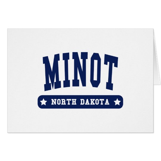 Minot North Dakota College Style tee shirts Card