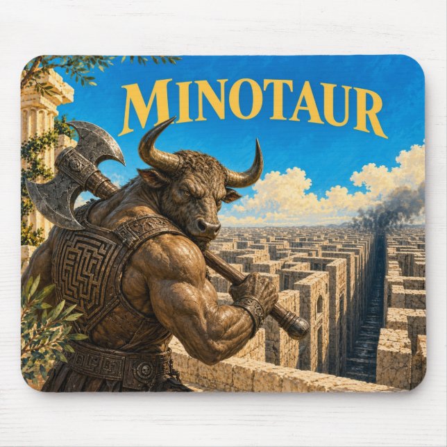 Minotaur, Gothic Fantasy Monster Mouse Mat (Front)