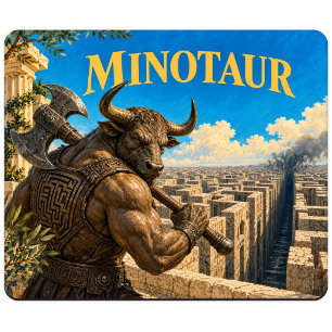 Minotaur, Gothic Fantasy Monster Mouse Mat