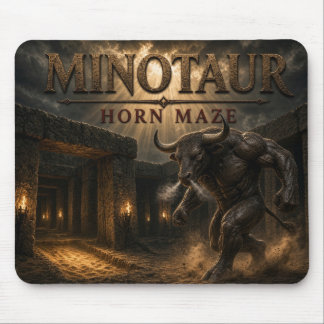 Minotaur Horn Maze Dark Realism Mouse Mat