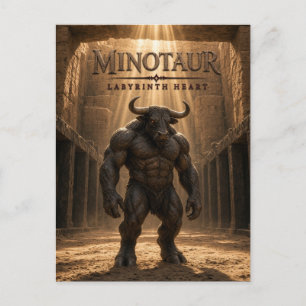 Minotaur Labyrinth Heart Dark Cinema Postcard