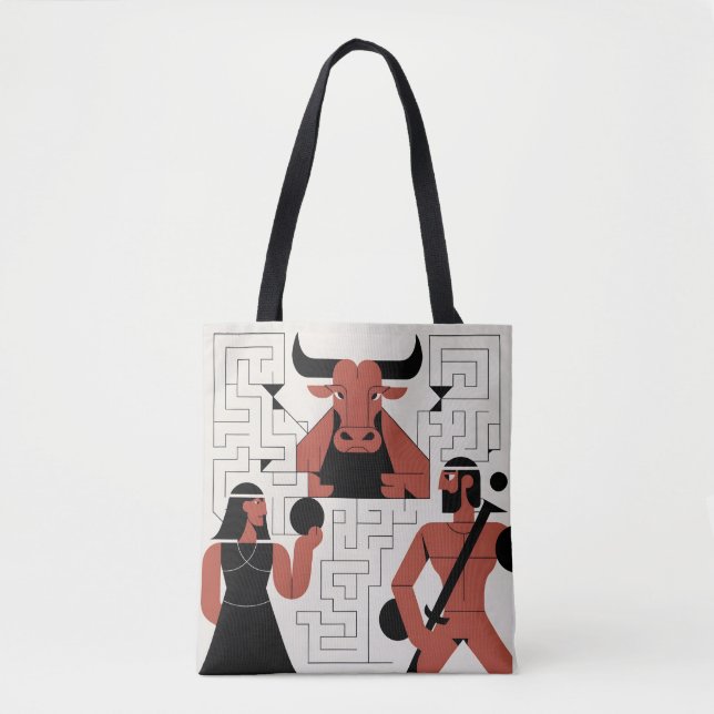 Minotaur Labyrinth Tote  Bag (Front)