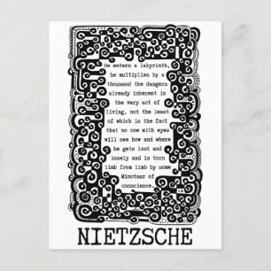 Minotaur of conscience quote by Nietzsche  Postcard