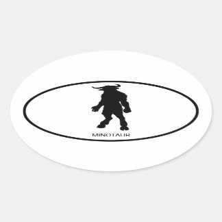 Minotaur Oval Sticker