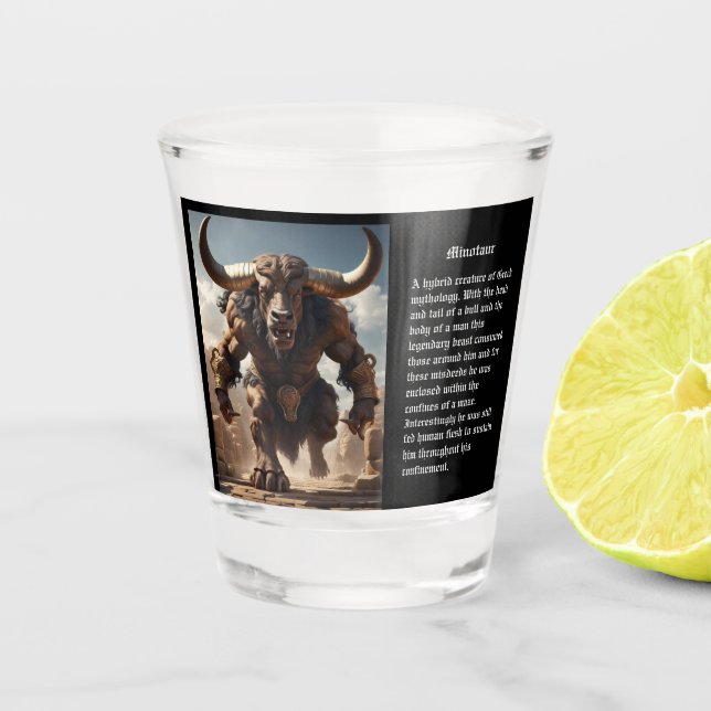Minotaur  shot glass (Front)