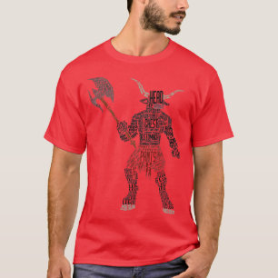 Minotaur Typography Illustration T-Shirt
