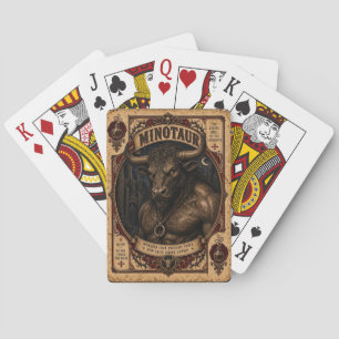 Minotaur, Vintage Circus Monsters Playing Cards