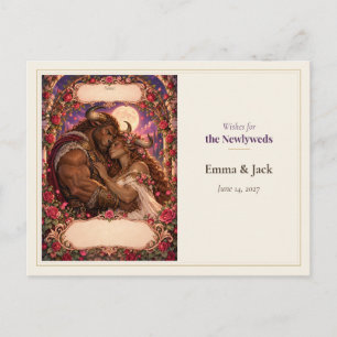 Minotaur Wedding Guest Book Wishes Postcard
