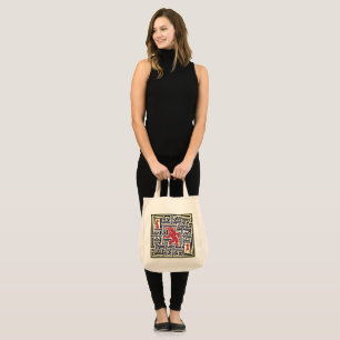 Minotaur's Labyrinth Grocery Tote Bag