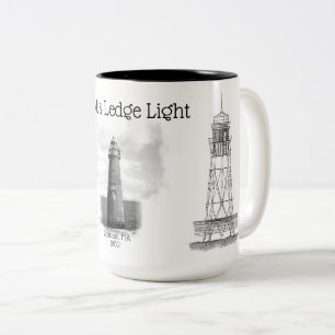 Minot's Ledge Light - Massachusetts Two-Tone Coffee Mug