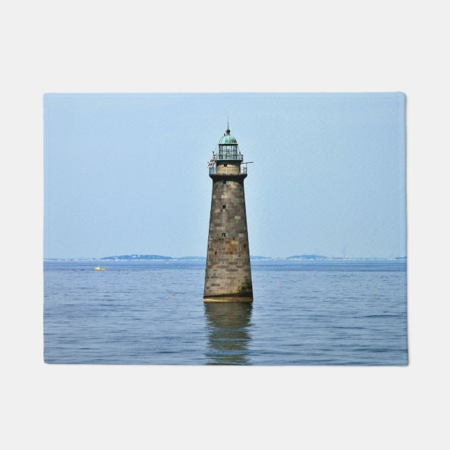 Minots Ledge Lighthouse Massachusetts Door Mat (Front)