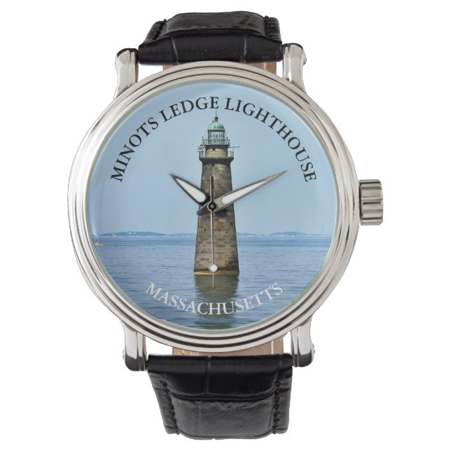 Minots Ledge Lighthouse Massachusetts eWatch Watch (Front)