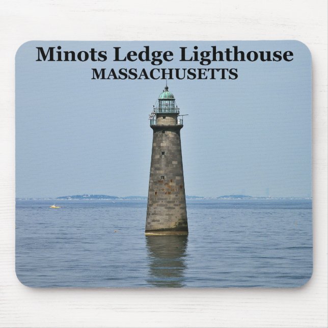 Minots Ledge Lighthouse, Massachusetts Mousepad (Front)