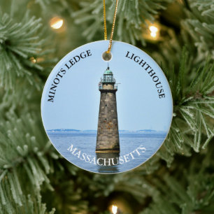 Minots Ledge Lighthouse Massachusetts Ornament