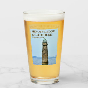 Minots Ledge Lighthouse, Massachusetts Pint Glass