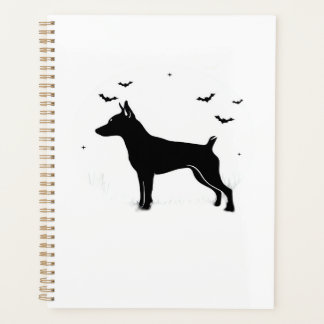 MinPin Dog � Halloween Moon Silhouette Classic T-S Planner