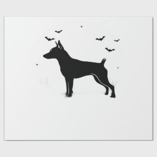 MinPin Dog � Halloween Moon Silhouette Classic T-S Wrapping Paper