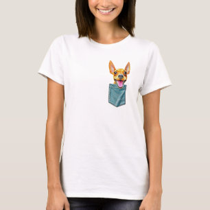 Minpin in pocket miniature pinscher min pin puppy  T-Shirt