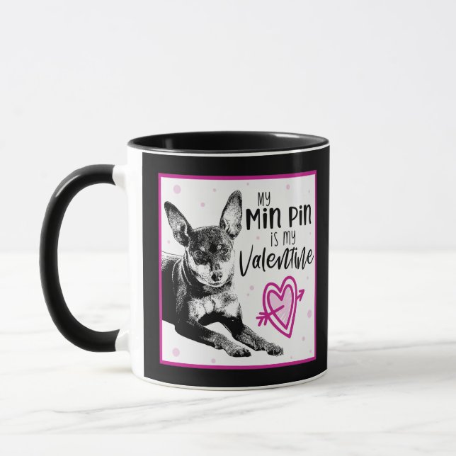 MinPin Valentine's Day Mug - Dog Valentine (Left)