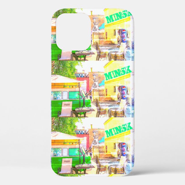 Minsk Belarus Architecture Graffiti Area Case-Mate iPhone Case (Back)