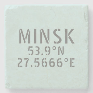 Minsk Latitude Longitude Coordinates   Stone Coaster