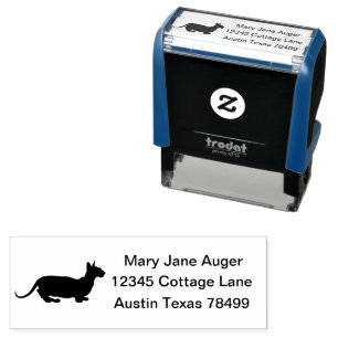 Minskin Cat Personalised Self-inking Stamp