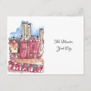 Minster, York watercolour postcard