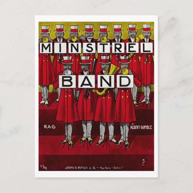 Minstrel Band Postcard (Front)