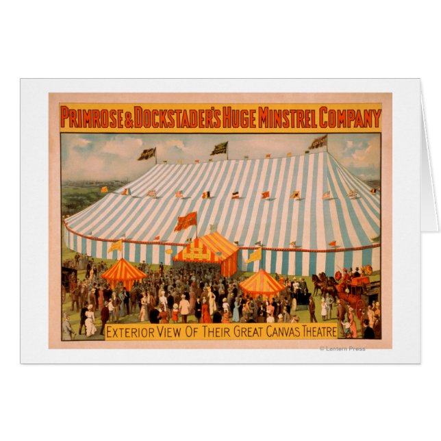 Minstrel's Exterior View of Huge Canvas Theatre (Front Horizontal)