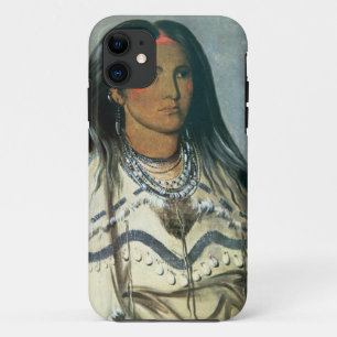 'Mint', a Mandan Indian girl, 1832 (colour litho) iPhone 11 Case