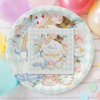 Mint Alice Wonderland tea party 1st birthday