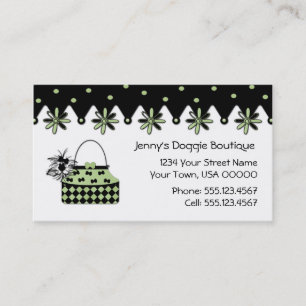 Mint and Black Dog Boutique Business Card