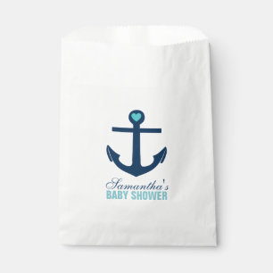 Mint and Blue Anchor Favour Bags