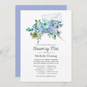 Mint and Blue Boho Bridal Shower by Mail Invitation