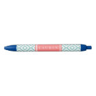 Mint and Coral Diamonds Pattern