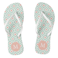 Mint and Coral Ikat Pattern