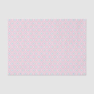 Mint and Coral Ikat Pattern Tissue Paper