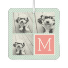 Mint and Coral Photo Collage Custom Monogram