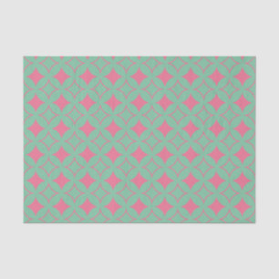 Mint and coral shippo tissue paper
