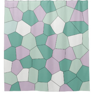 Mint and Lavender Shower Curtain
