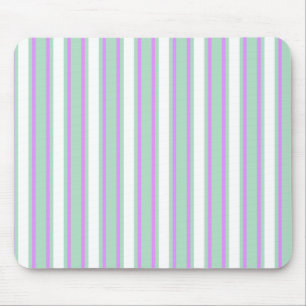 Mint and lilac candy stripes mouse mat