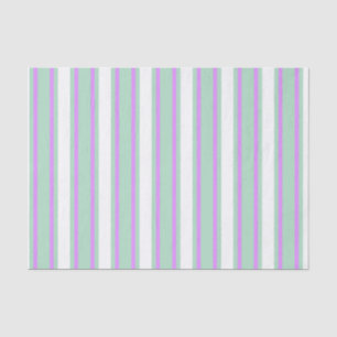 Mint and lilac candy stripes tissue paper